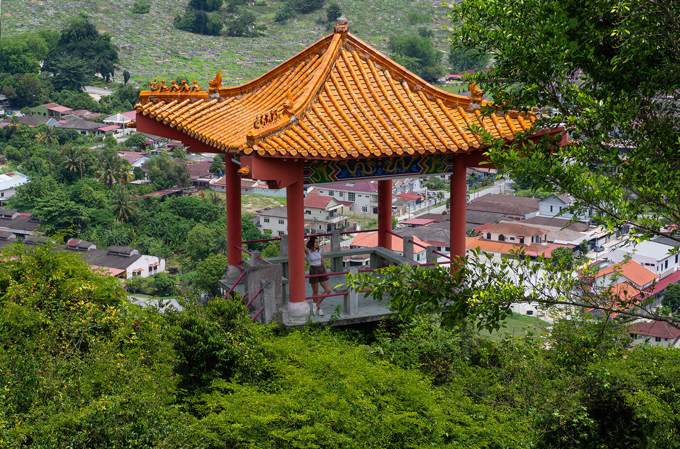 Tempel-Pavillon auf einem Berg in Ipoh