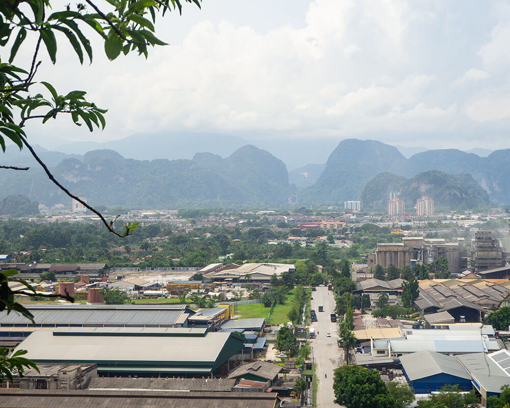 Ausblick über die Stadt Ipoh