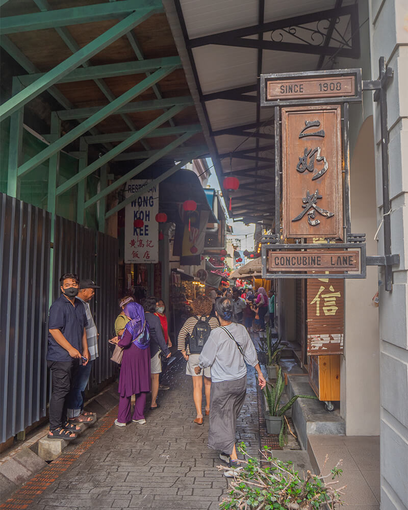 Blick in die Concubine Lane in Ipoh