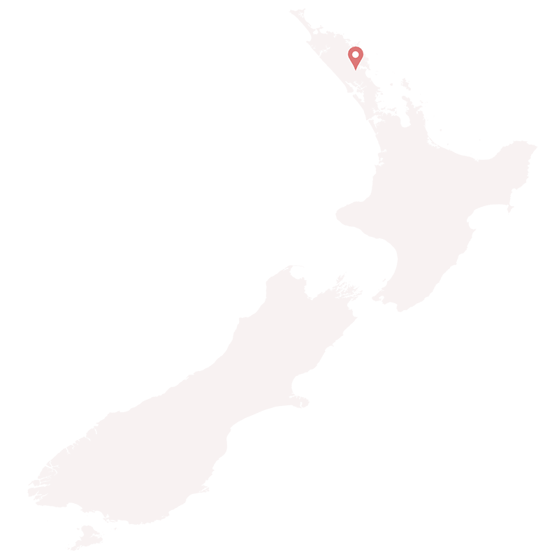 Karte von Neuseeland mit Pin nähe Whangarei