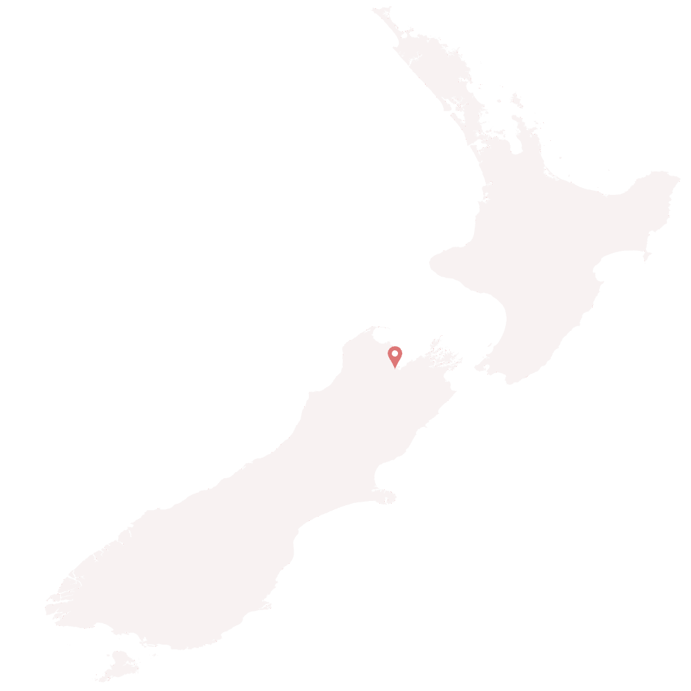 Neuseeland Karte mit dem Pin auf Richmond