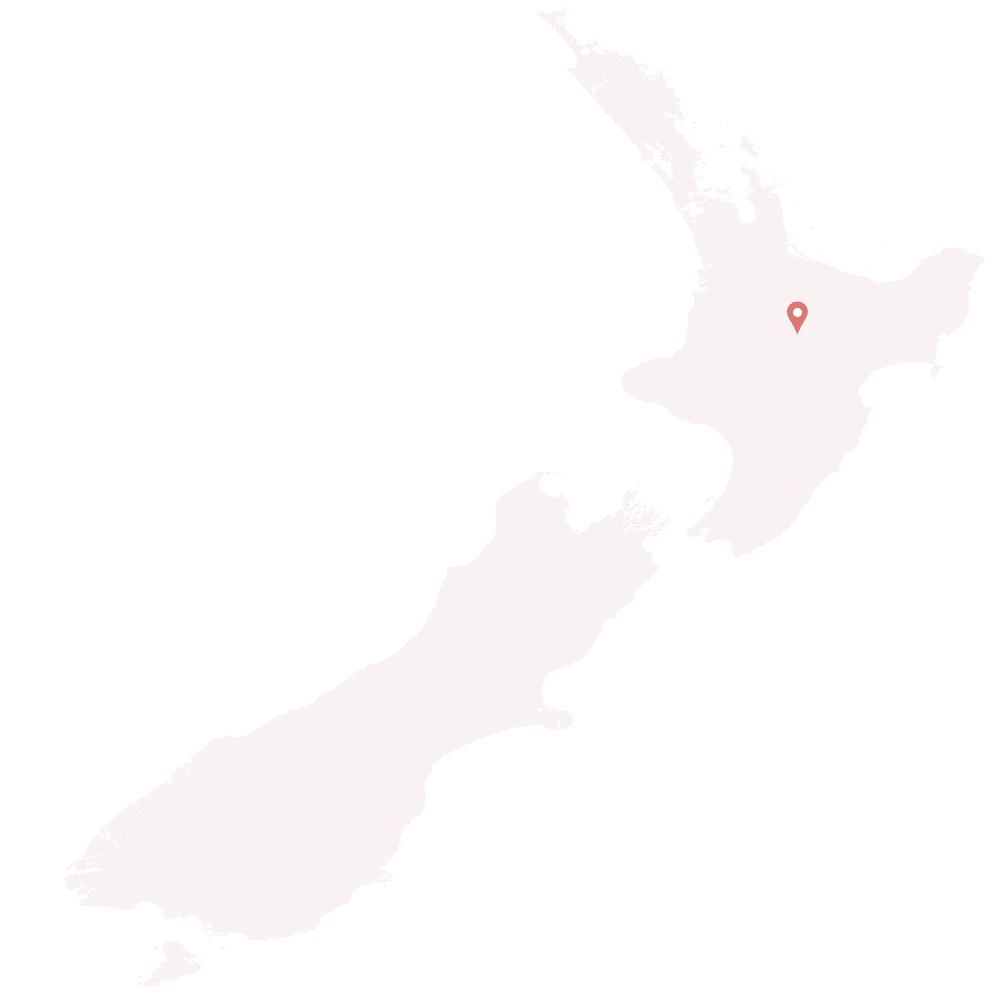 Karte von Neuseeland mit Pin auf Taupo