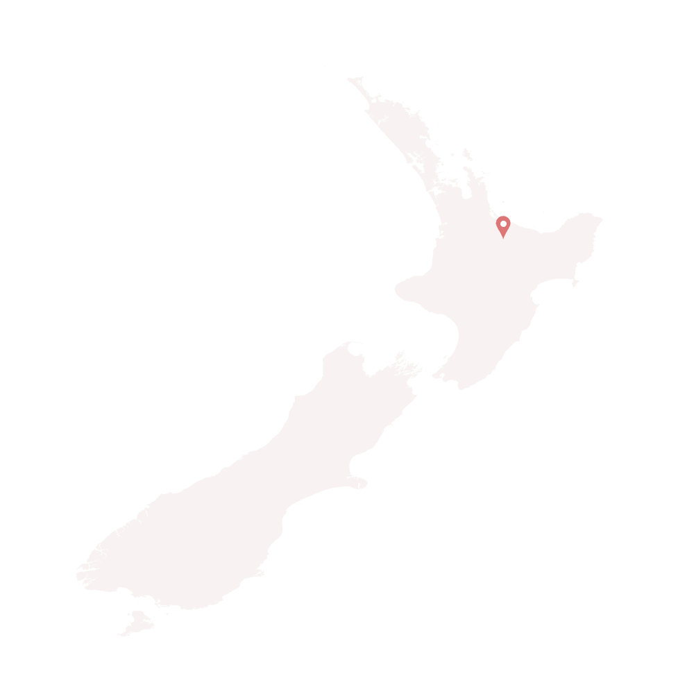 Karte von Neuseeland mit Pin auf Rotorua