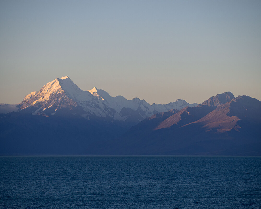 Mount Cook in der Abendsonne